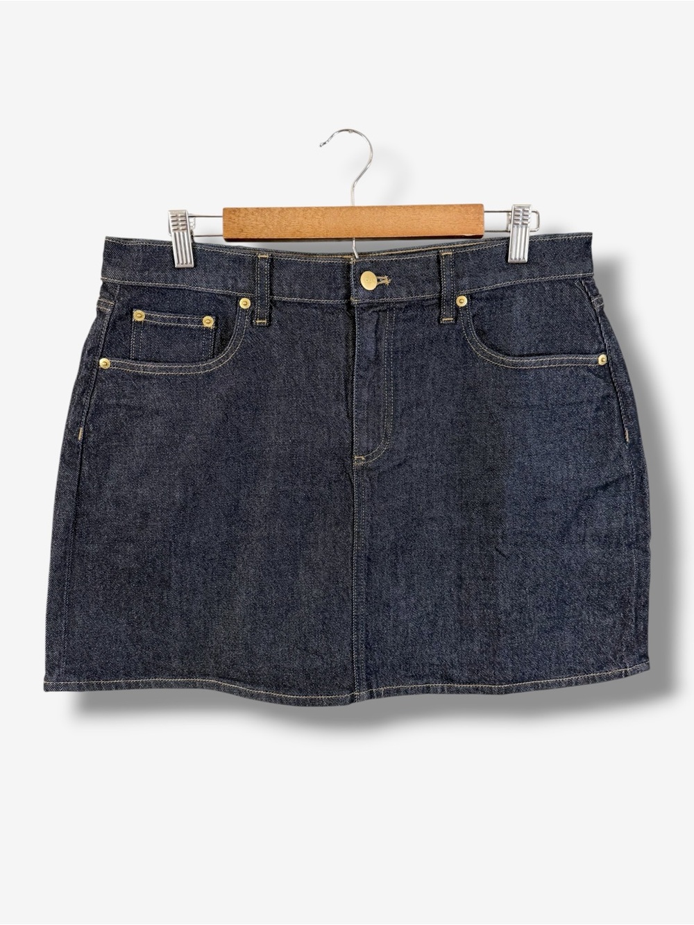 J. Crew Denim Mini Skirt Size 29 Dark Wash CI449 Stretch Casual Preppy Coastal